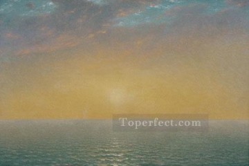 John Frederick Kensett Painting - Sunset On The Sea Luminism seascape John Frederick Kensett